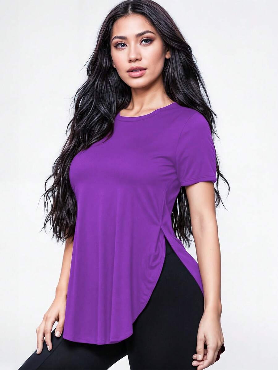 Women Blouses - Violet Purple - View 1