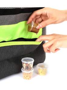 50/100个 2盎司带盖小塑料容器，一次性酱料碟，简约透明一次性蘸酱杯，带盖果冻杯，带铰链盖一次性分装杯，适用于厨房，可盛放酱料、调味品、舒芙蕾、沙拉酱、药品或史莱姆。 - 彩色 - 查看 7