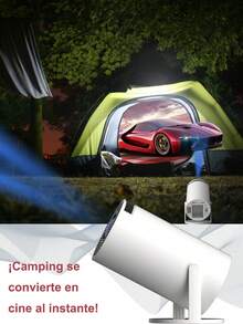 Proyector 4K con Decodificación 4K | Proyector Portátil con Full HD 1080P y Ultra HD | Altavoz Incorporado Mando a Distancia Corrección Automática y Giratorio 180° | Compatible con iOS, Android PC Laptop Tablet USB DVD | Ideal para Exteriores Cine en Casa y Reuniones - Tipo de Enchufe B USA (110-127V) - Ver 8