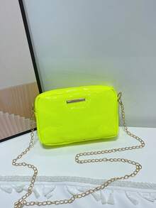 1pc Girls' Fashion Crossbody Bag & Coin Purse, Minimalist Metal Chain Strap, Suitable For Various Occasions - Multicolor - View 9