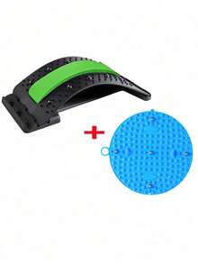 1 Set: Back Stretcher + Foot Massage Mat, 4-Level Adjustable Lumbar Brace Massager For Lower Back Pain Relief, Scoliosis, Sciatica, Spine Decompression, Foot Acupressure Massage Pad - Multicolor - View 15