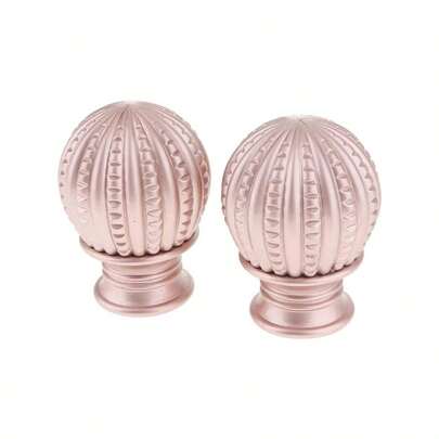 Curtain, Curtain Rod Finials Pack Of 4 Multicolor Multiple Sizes Fits 28mm Pole CoversGolden D