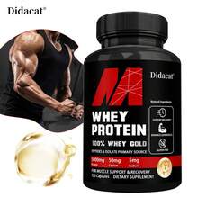 Didacat Whey Protein Supplement, 5000mg Per Serving, Supports Energy, Suitable For Both Men And Women - 120 Capsules - 1瓶 - 查看 8