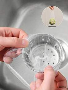 10/100/200/300個細網廚房水槽濾網袋，廚房水槽排水過濾器，浴室水槽濾網－可重複使用與一次性，易清洗廚房排水保護器，適用於廚房與浴室 - 彩色 - 查看 3