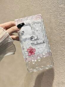 编织波浪边优雅TPU花月彩绘防震保护手机壳，配串珠手链配件，兼容 17 Pro/17 Air/17/17 Pro Max、16/11/16 Pro/16 Plus/16 Pro Max/16 E/15 Pro Max/13/14/12/XS/XR/7G/8 Plus/XR/7/8，兼容 15 Pro Max、13、14、11软壳，P12防震X，12/14彩绘TPU软壳 - 彩色 - 查看 5