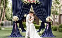 10 Ft X 10 Ft Wrinkle Free Navy Blue Backdrop Curtains Panels, 2 Panels 5ft X 10ft Sikly Polyester Photo Backdrop Drapes For Graduation  Shower Wedding Birthday Parties Photography Background Variant 1 - không có - Xem 6