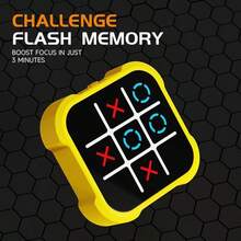 1pcs Portable Tic Tac Toe Game Equipment, Travel Toy, Learning Finger Toy, Family Fun Game, Suitable For Teens And Adults, Perfect For Family Gatherings And Friend Meetups - 橘色 - 查看 4