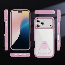 360° Rotatable Triangle Stand Protective Case, Anti-Scratch, Anti-Shock, Anti-Fingerprint, Compatible With IPhone 11/12/13/14/15 Pro Max/16/17, S23/24/25 - Pink - View 6