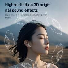 PHILIPS 飞利浦真无线耳机，蓝牙6.0，ENC主动降噪，超长续航，高品质音效，运动音乐，TAT1120 - 黑色 - 查看 2