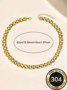 High Quality Stainless Steel Golden Necklace, Anti-Fading, Minimalist & Elegant, Suitable For Daily Wear Or Parties, Fashion Jewelry For Women, A Refined Gift For Her - Multicolor - View 2