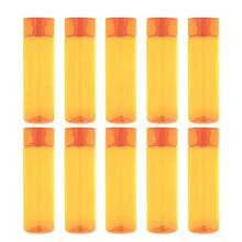 PromoClick Paquete de 10 Cilindros de Plástico con Tapa Enroscable y Cuerpo de Color - Naranja - Ver 6