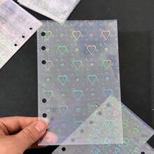 10pcs Replacement Inner Pages, Transparent Pages, 3D Embossed Sticker Album, Sticker Album, Leaf-Shaped Album Replacement Pages For M5/A7/A6