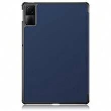 Ốp bảo vệ máy tính bảng gập ba màu trơn, thiết kế vỏ cứng, chống rơi vỡ, hỗ trợ chức năng ngủ/thức thông minh, tương thích với iPad Pro 7 11.2 inch (mẫu 2024), iPad Pro 6, iPad Pro 7, Redmi Pad SE 11 inch và Redmi Pad Pro 12.1 inch. - Màu xanh hải quân - Xem 16