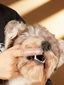 1/3/5/10/12/20pcs Pet Finger Toothbrush, Soft Silicone Dog Cat Teeth Cleaning Tool, Small & Gentle Brush Head, Suitable For Puppy Kitten Oral Care Hygiene, Pet Supplies, Protect Dog Teeth - Clear - View 5