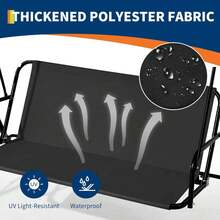 Silla Columpio para Jardín ¡Relájate! │ Banco Mecedor de 3 Plazas con Toldo Ajustable y Cojines Mullidos │ Estructura de Acero para Exterior │ Perfecto para Porche, Terraza o Patio - Gris 2 - Ver 4