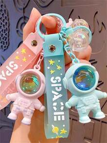 夜光钥匙扣，精致宇航员钥匙扣，服装配饰吊坠，包包吊坠，精美礼物，节日礼物，情侣钥匙扣，情侣吊坠，生日礼物，圣诞礼物，新年礼物 - 白色 - 查看 3