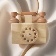 1 Box, Vintage Wooden Rotary Dial Phone Toy - Suitable For Toddlers - Mobile Phone Toy - Pretend Play Telephone - Role Play Toy - Children's Gift - Interactive Toy With Parents - Improve Communication Skills And Language Development - For Children 3+ Years Old - Wooden Toys - View 3