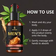 SUMIFANG 30毫升人参按摩油，滋养肌肤，呵护敏感肌肤，男士健康海绵身体保湿霜，改善肤质，男士强韧油，身体油，令肌肤更浓密强韧，非洲天然草本配方，快速有效 - 人參2 - 查看 5