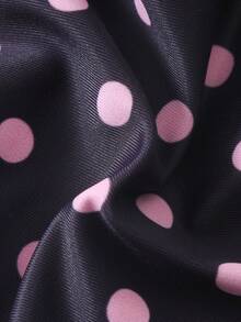 Polka Dot Print Backless Bikini Set, Sexy Beach Vacation Pink Summer - Pink - View 6