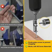 1个/2个弹簧防掉落螺丝夹 - 重型螺丝夹，单手操作，六角形，适用于电工、机械师、DIY爱好者 - 兼容电钻（机制类似于台钻） - 灰色 - 查看 6