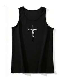 Men's Summer Casual Outdoor Sports Minimalist Quick-Dry Tank Top And Shorts Set Black - Black - View 3