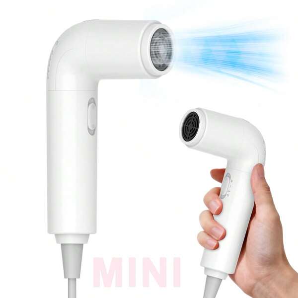 New L-Shaped High-Speed Hair Dryer 110000 RPM Brushless Motor, 1000W, 3 Temp Settings Overheat Protection, Fast Drying Low Noise Compact, Suitable For Home/Salon/Travel/Hairstylists, Pet Hair Dryer, Premium Professional Hair Styling Tool & Gift