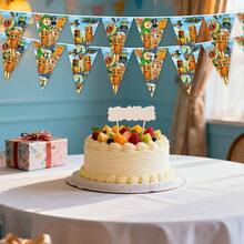 12pcs/Set Italian Brain Rot Party Banner - Cute Cartoon Character & Brain Themed Design, Paper Decor, Suitable For Halloween, Christmas, Birthday - Indoor/Outdoor Party Supplies, Holiday Wall Art | Fun Design - Multicolor - View 3