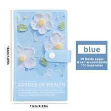 1pc Wealth Garden Coin Collection Book, (PVC Cover + PP Inner Pages), Double-Sided 50 Sheets, Can Store 100 Coins - Multicolor - View 8