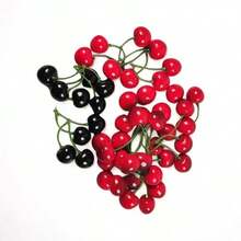 20 قطعة من الكرز الاصطناعي الواقعي - فاكهة رغوية واقعية، أحمر لامع، أسود، بيج، ساق خضراء وبذرة سوداء - ديكور المنزل والزفاف والحفلات، أعمال يدوية، عيد الحب، عيد الميلاد، ديكور طاولة (قابل لإعادة الاستخدام، ديكور عيد الميلاد) - 20 قطعة - مشاهدة 4