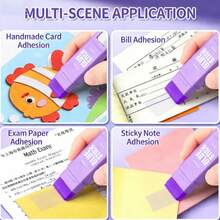1pc Color Changing Solid Glue Stick, Rectangular Shaped High Viscosity Craft Glue Stick For DIY Scrapbooking - Multicolor - View 5