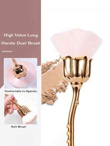 玫瑰化妆刷、指甲清洁刷、超柔软大号化妆刷、腮红粉刷、蘸粉刷、除尘指甲刷、指甲工具 - 彩色 - 查看 1