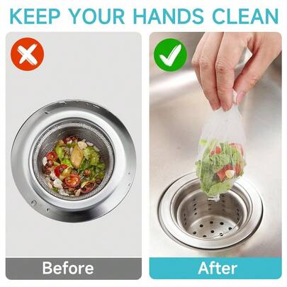 Kitchen Sink Strainer Bag, Sink Drain Bag For Collecting Kitchen Food Residue And Debris, Fits Various Size Sink Drain Filters, For Kitchen Sink, Bathroom Sink, Laundry Sink, Utility Sink, Floor Drain And Shower Drain