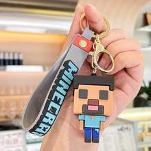 Pixel Design Keychain, 3D Figurine, Woven Keyring, Multiple Color Options. 3D Stereoscopic, Double-Sided Printing, High Fidelity, Exquisite Craftsmanship. Suitable For Backpack Pendant, Key Accessory, Bag Decoration, Car Keychain, Phone Charm. - Multicolor - View 6