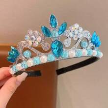 1pc Girls' Cute Princess Style Crystal Crown Headband - Hairband - View 7