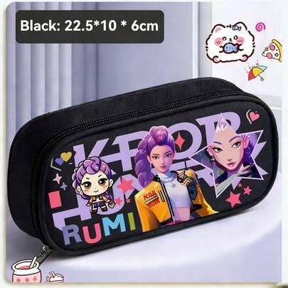Estojo de Lápis do Grupo Feminino de Caça às Bruxas do KPOP, Bolsa de Armazenamento de Papelaria, Estojo de Lápis, Estojo de Lápis com Zíper de Grande Capacidade, Suprimentos para Estudantes, Bolsa de Armazenamento de Grande Capacidade, Bolsa de Gargarejo, Bolsa de Cosméticos, Presente para Estudantes, Suprimentos de Volta às Aulas, Suprimentos de Estudo e Escritório