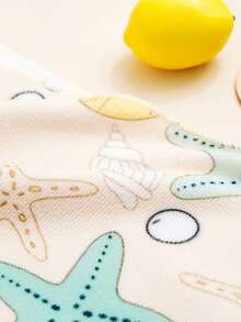 1pc Kids' Quick Dry Super Absorbent Hooded Bath Towel/Beach Towel, Suitable For Home, Bathroom, Beach - Girls - Multicolor - View 7