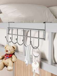 5-Hook Over The Door Storage Rack, Stainless Steel No Drill Invisible Creative Door Hanging Hooks For Cabinet, Kitchen, Coat - Multicolor - View 3