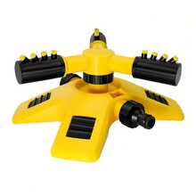 360 Degree Auto Rotating Sprinkler Head, Rotating Sprinkler Head, Nursery Irrigation Sprinkler, Lawn & Garden Watering Sprinkler, Agricultural Irrigation Rotating 3-Arm Spray Nozzle - Yellow - View 12