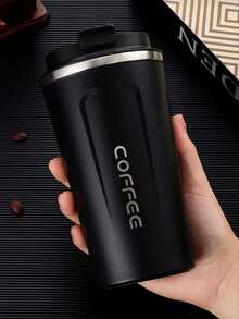 1pc 510ml Portable Latte Coffee Cup, Travel Water Bottle, Stainless Steel Iced Tea Cup, Vacuum Insulated Tumbler, Flat Bottom Cup, Double Wall Stainless Steel , Vacuum Flask, Car Cup, Suitable For Travel, Portable Elegant Latte Cup For Men And Women, High-End Portable Cup - Also Suitable For Milk, Coffee, Tea, Juice, Ideal For Work, Study, Graduation Season, Best Gift, Back To School Season - Multicolor - View 1