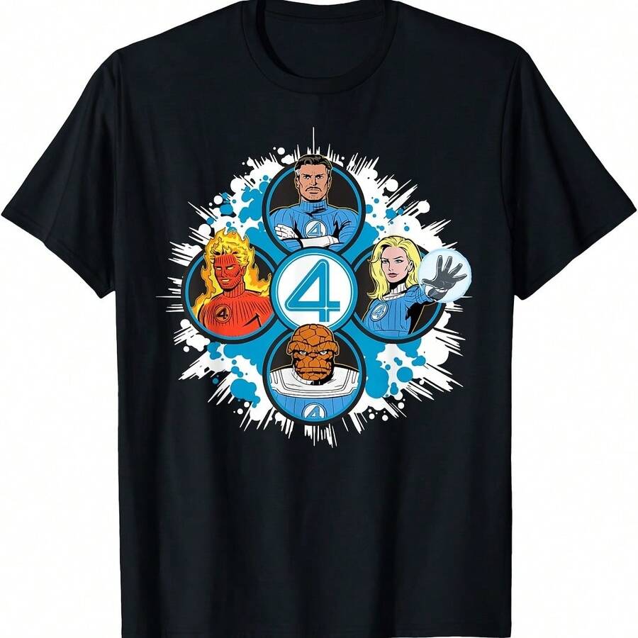 The stic Four First Steps Retro Team Circles T-Shirt - Verde militar - Ver 1
