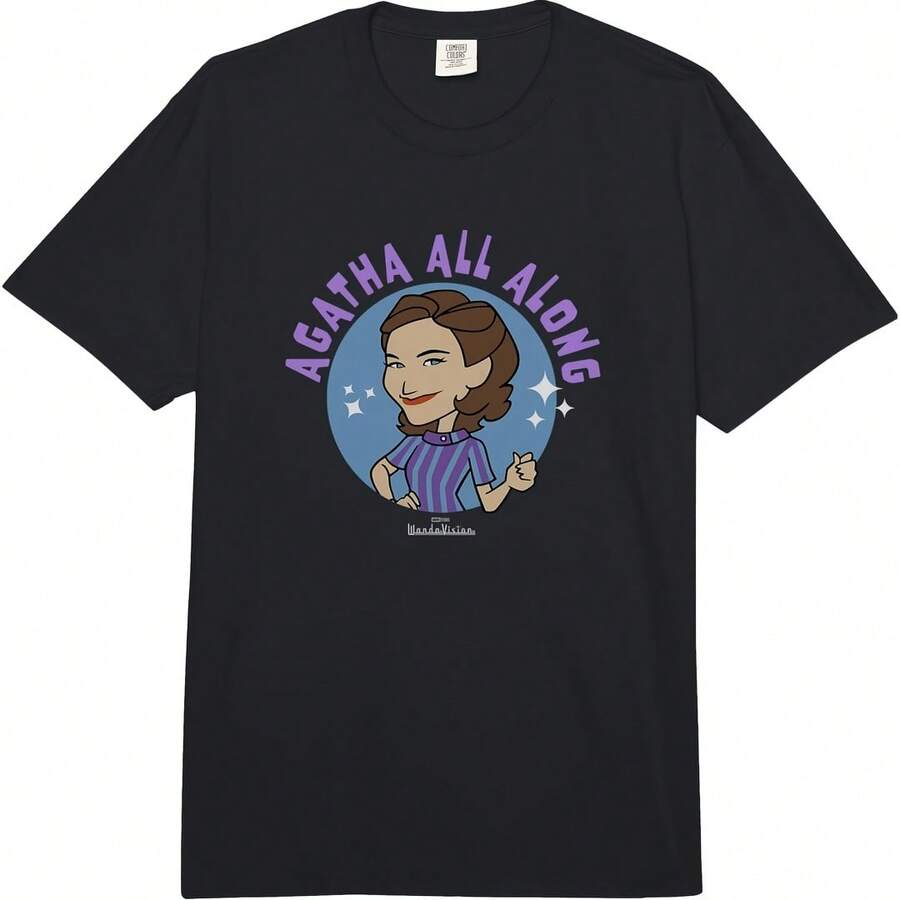 Wansion All Along Retro Circle Adult Heavyweight T-Shirt - 灰色 - 查看 1