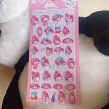 Y2K风格可重复使用透明水晶贴纸，图案包括可爱女孩、简约风、蝴蝶、动物等，适用于手机、笔记本电脑、水瓶、汽车、DIY手账等。 - 彩色 - 查看 14