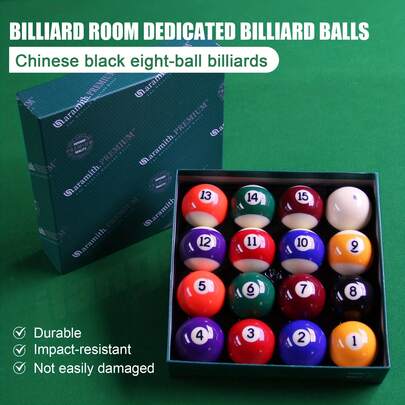 1 Box American Silver Trophy Billiard Balls, Billiard Club Exclusive, Ball Diameter: 5.72cm/2.25inch, Professional Billiard Set, Adult Billiard Training Accessories, Includes 16 Premium Crystal Balls