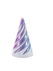 1个多尺寸可翻转螺旋锥形3D打印减压，螺旋结构桌面装饰，圣诞节、情人节、万圣节、生日派对、青少年适用，3D，礼物。超过14年的历史，陀螺仪，滑块， - 彩色 - 查看 16