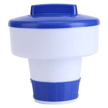 Blue and White Swimming Pool Spa Floating Chlorine Bromine Chemical Dispenser M - Multicolor - Ver 1