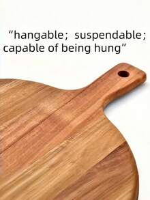 1pc Wooden Pizza Peel/Cutting Board With Handle, Kitchen Chopping Board, Kitchen Accessories, Home, Kitchen Supplies, A Creative And Romantic Gift Idea Suitable For Girlfriend/Wife, Practical And Warm Couple Gift, Suitable For Valentine's Day, New Year, Easter, Eid, Mother's Day And Father's Day - Brown - View 10