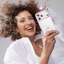 360° Rotatable Triangle Stand Protective Case, Anti-Scratch, Anti-Shock, Anti-Fingerprint, Compatible With IPhone 11/12/13/14/15 Pro Max/16/17, S23/24/25 - Pink - View 5