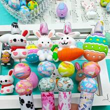 8/30颗复活节兔子蛋印花硅胶珠套装 - 复活节主题兔子蛋形设计 - 多种颜色和图案 | 可爱图案 | 光滑珠子 - 非常适合DIY制作钥匙扣、项链、手链、装饰笔、珠宝和吊坠 - 适合作为节日和生日礼物 - 復活節大套裝 - 查看 8