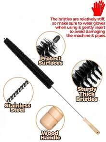 1 Piece Of Washer & Dryer Vent Cleaning Brush With A Long Flexible Rod And Spiral Bristles - Collect Dust, Remove Detergent Residue, Prevent Blockage, Maintain Equipment Efficiency, Washing Machine Cleaning Tool, Tidy Up The Lint Trap, Ergonomic Handle Design, Sturdy Handle Structure - Multicolor - View 7