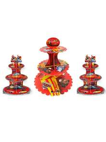 DOBBLE 汽车卡通人物赛车主题蛋糕架，生日派对用品 - 彩色 - 查看 4